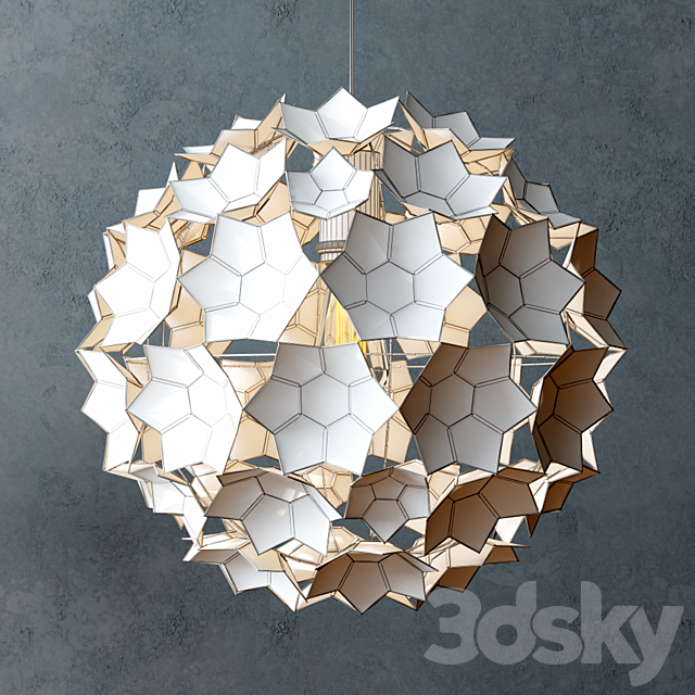 West elm – Capiz Flower Pendant 3DSMax File - thumbnail 2