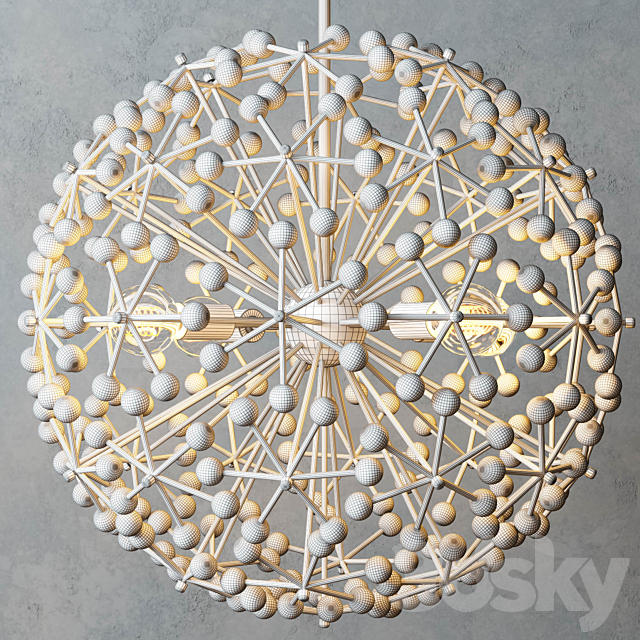 West elm – Floral Burst Chandelier 3DSMax File - thumbnail 3