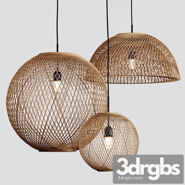 West elm wicker pendant - thumbnail 1