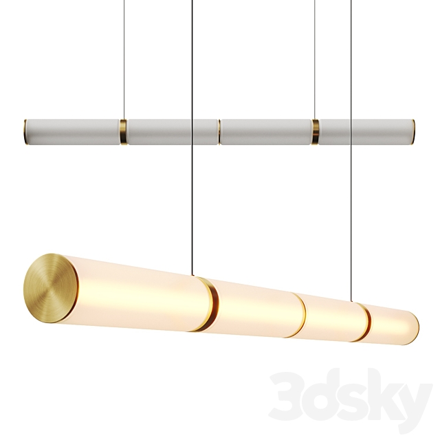 West Elm Zia Linear Pendant Lamp 3ds Max - thumbnail 1