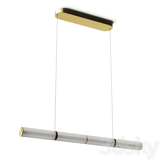 West Elm Zia Linear Pendant Lamp 3ds Max - thumbnail 2