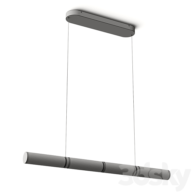 West Elm Zia Linear Pendant Lamp 3ds Max - thumbnail 3