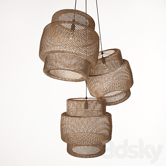 Wicker chandelier 3DSMax File - thumbnail 1