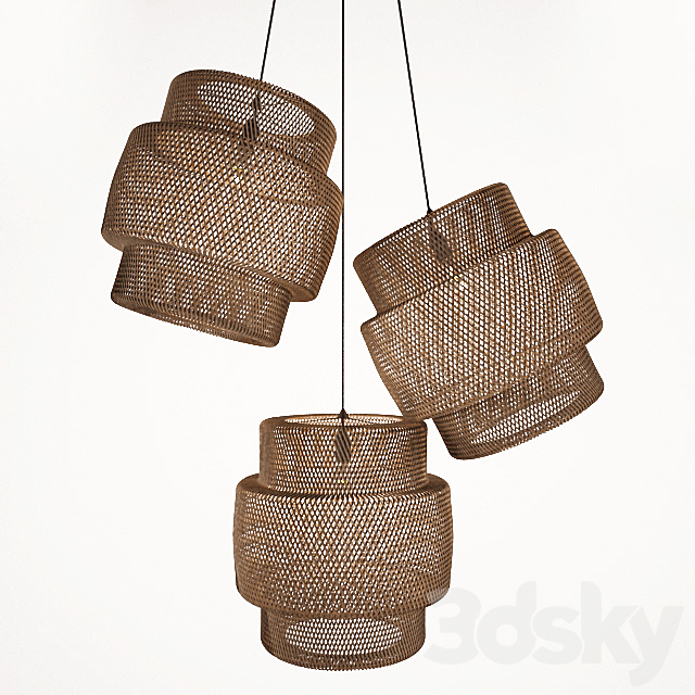 Wicker chandelier 3DSMax File - thumbnail 2