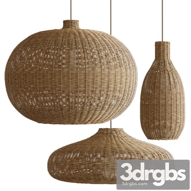 Wicker chandeliers - thumbnail 1