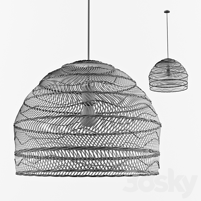 Wicker Hanging Lamp – HK living 3DSMax File - thumbnail 2