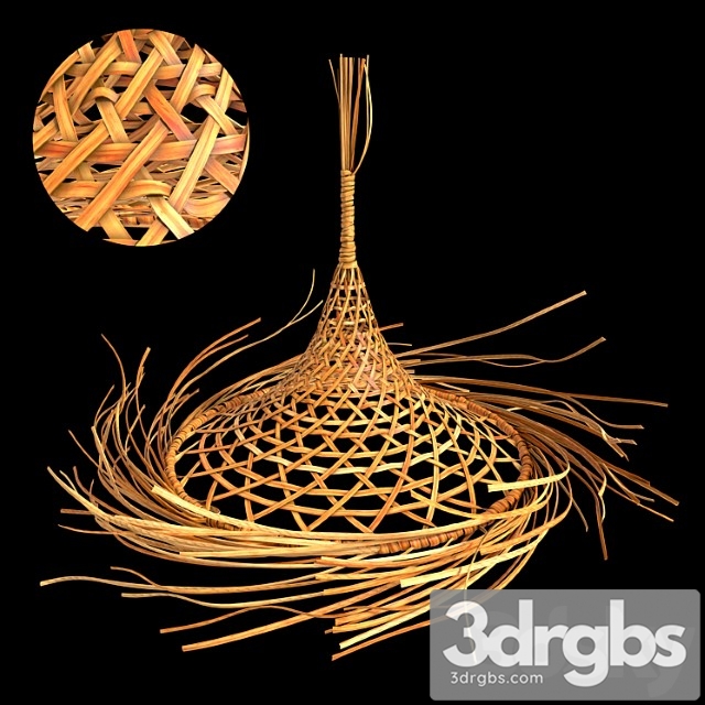 Wicker lampshade - thumbnail 1