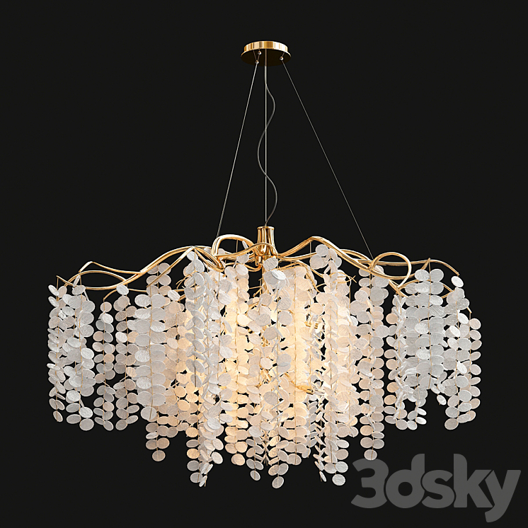 Willow cascading chandelier 3DS Max Model - thumbnail 1