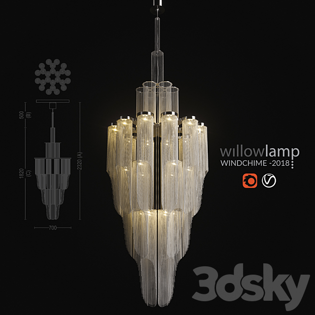 Willowlamp – Windchime -2018 3DSMax File - thumbnail 1