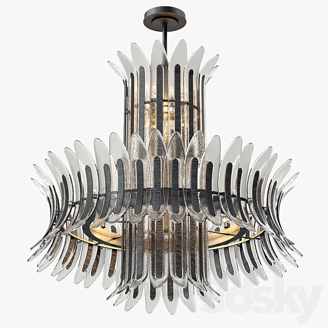 Wired Custom Lighting Palm Chandelier 3DSMax File - thumbnail 2