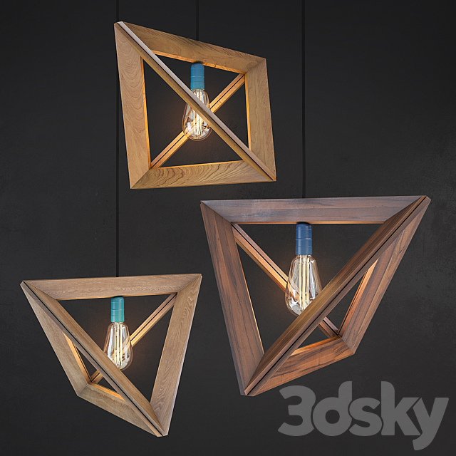 Wooden lamps 3DSMax File - thumbnail 1