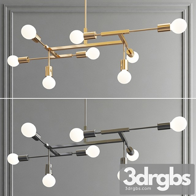 Yoka modern metal pendant light 3dsmax Download - thumbnail 1