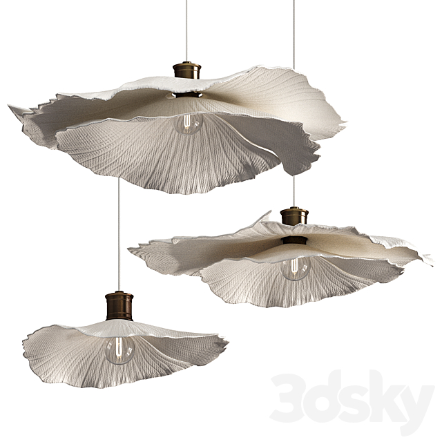 Zara Home ceiling Lamp in three sizes 3ds Max - thumbnail 1