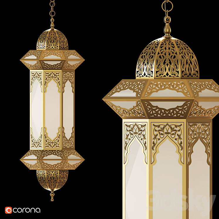 ZEKE CEILING PENDANT ML596 3DS Max Model - thumbnail 3