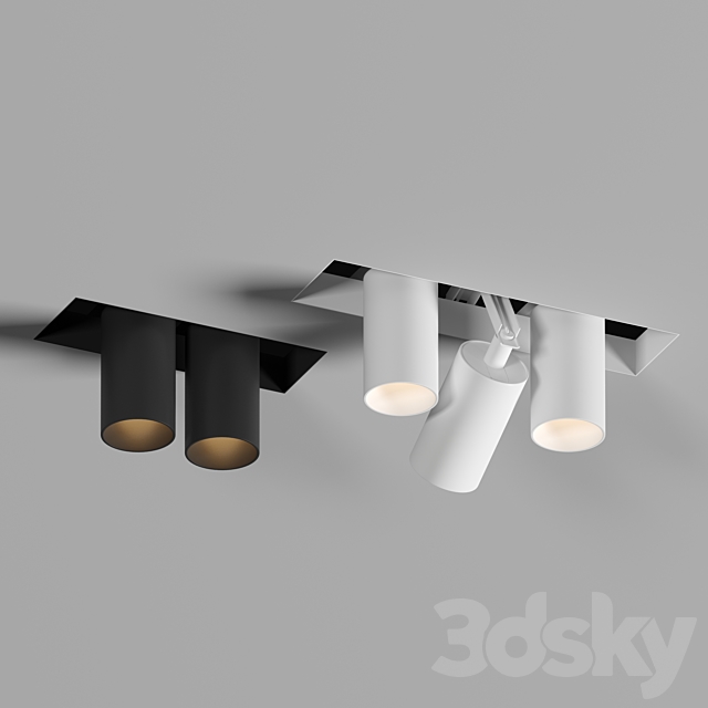 Ceiling lamp SPLITBOX 2 + 2 x SPLITBOX SPY 92718 3DS Max Model - thumbnail 2