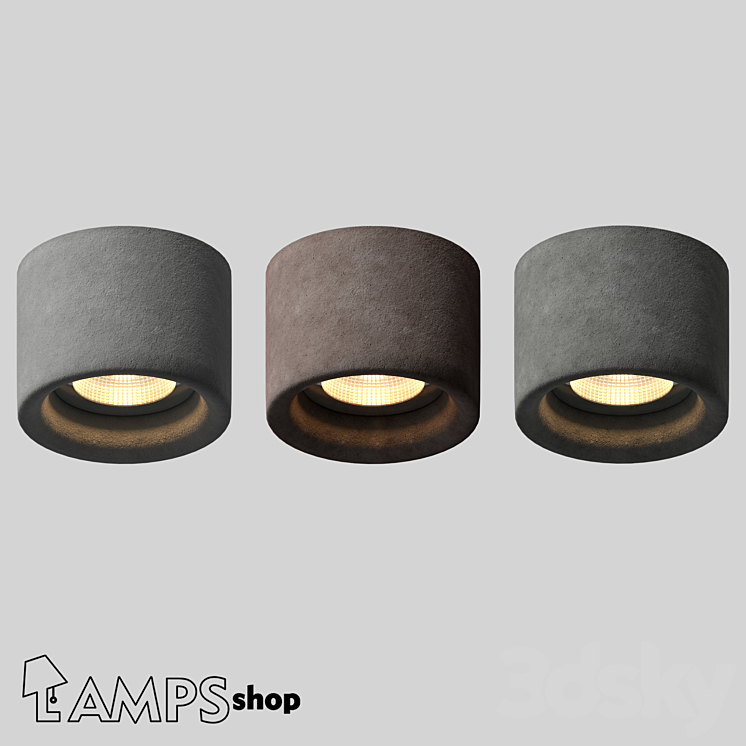 Concrete Lamps v4 3DS Max - thumbnail 1