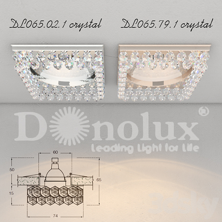 Decorative lamps and glass 3DS Max - thumbnail 1