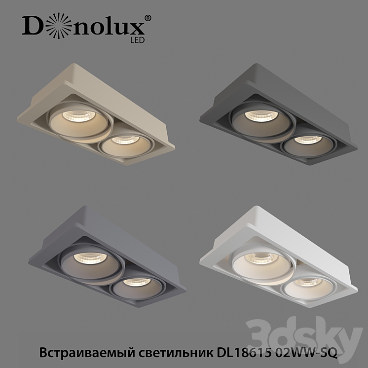 Downlights DL18615 02WW-SQ 3DS Max - thumbnail 1