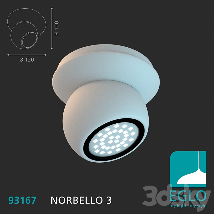 Eglo NORBELLO 3 3DS Max - thumbnail 1