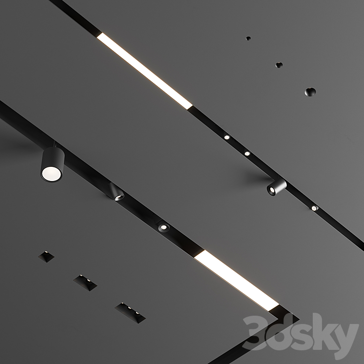 Flexalighting Linear and Trimless downlights 3DS Max - thumbnail 1