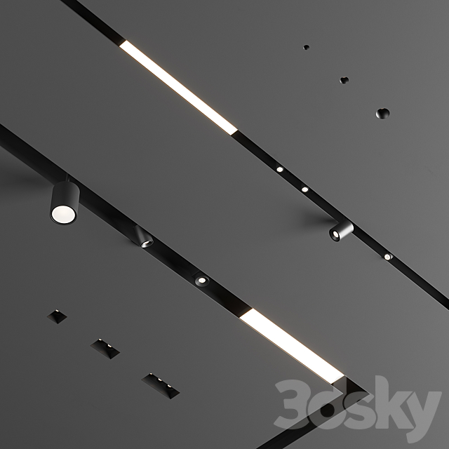 Flexalighting Linear and Trimless downlights 3DSMax File - thumbnail 1