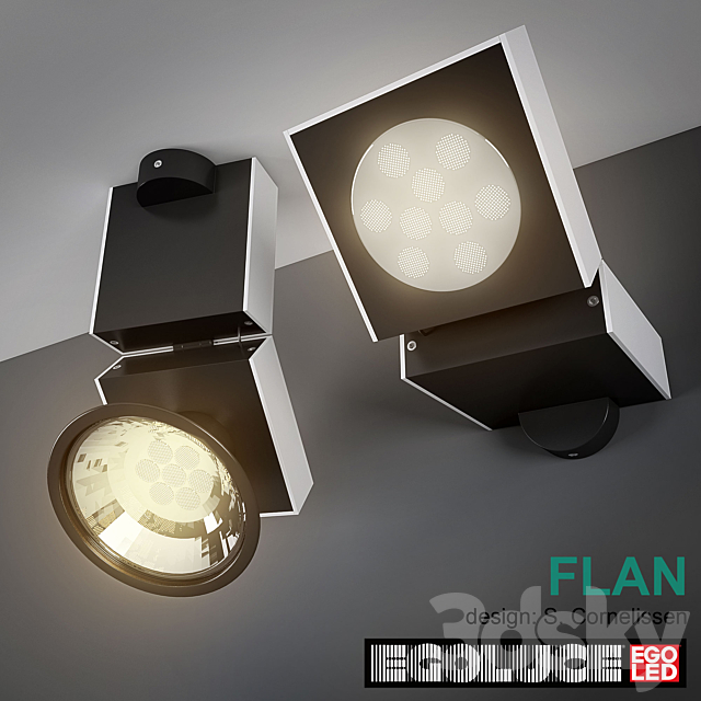 Lamp Egoluce Flan 3DS Max Model - thumbnail 1