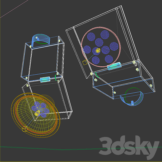 Lamp Egoluce Flan 3DS Max Model - thumbnail 2