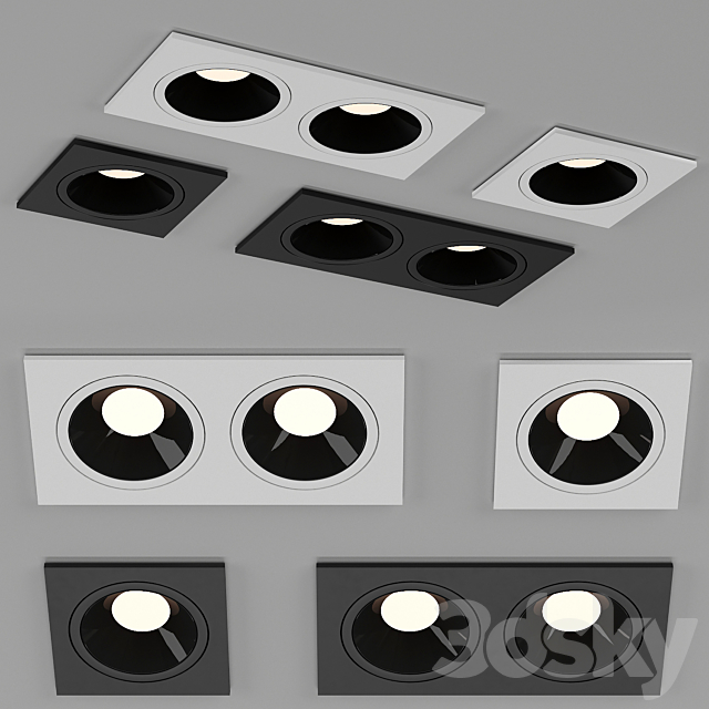 LED ceiling light Spot 001 Aliexpress 3DS Max Model - thumbnail 3