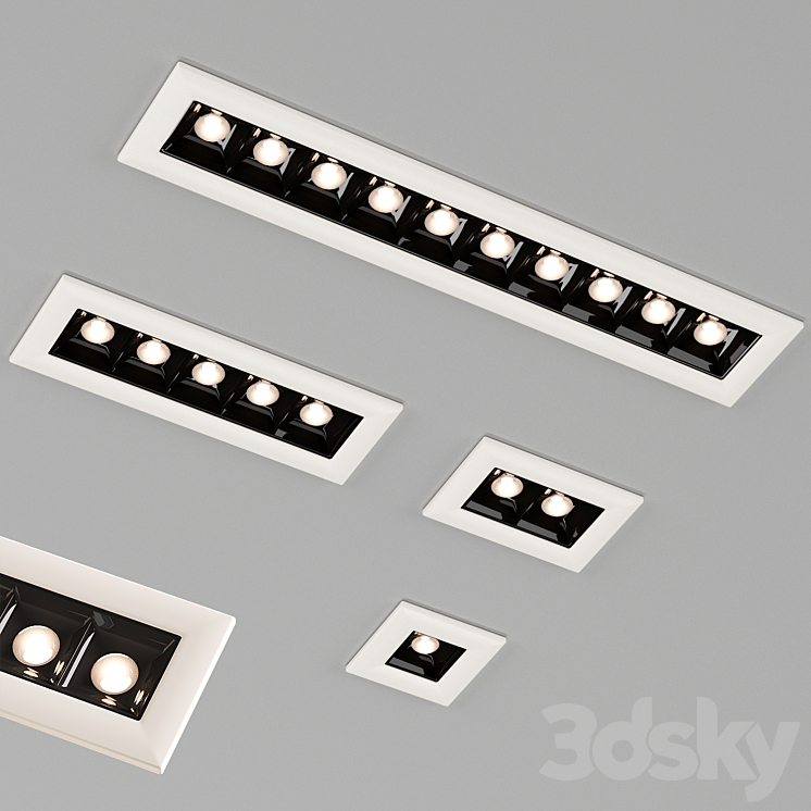 LED ceiling light Spot 002 3DS Max - thumbnail 1