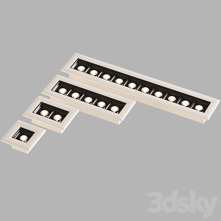 LED ceiling light Spot 002 3DS Max - thumbnail 2