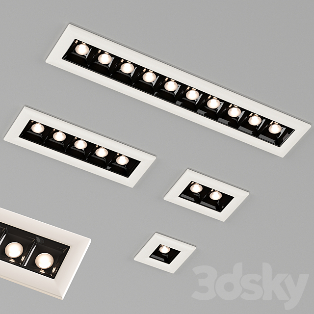 LED ceiling light Spot 002 3DSMax File - thumbnail 1