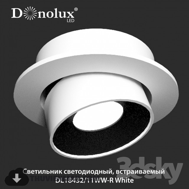 LED lamp DL18432 \/ 11WW-R White 3DS Max - thumbnail 3