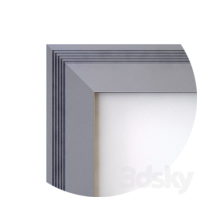 LED panel PSD-24 (C0606-ARM) with fastening in suspended ceiling 3DSMax File - thumbnail 3