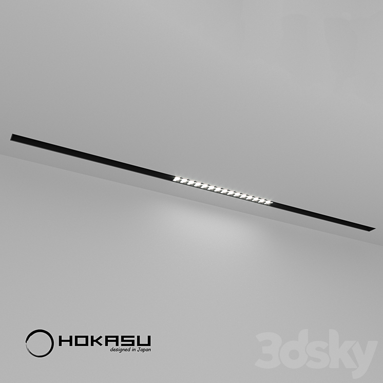 Magnetic Track Light HOKASU OneLine + LS 3DS Max - thumbnail 1