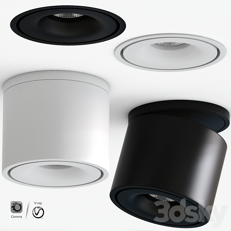 Nimis Thin Ceiling Spot Light 3DS Max Model - thumbnail 1