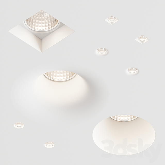 Plaster lamps 9010 Novantadieci 3ds Max - thumbnail 1