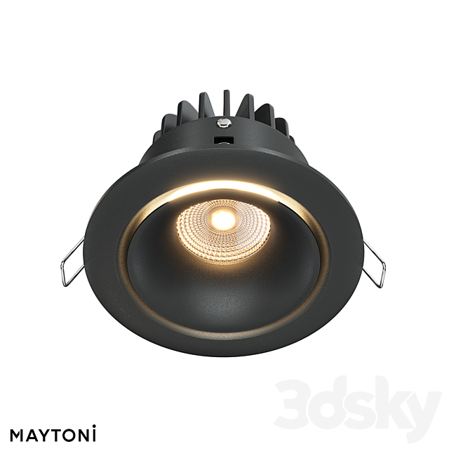 Recessed lamp Yin DL031-2-L12B; DL031-2-L12W 3DS Max Model - thumbnail 2