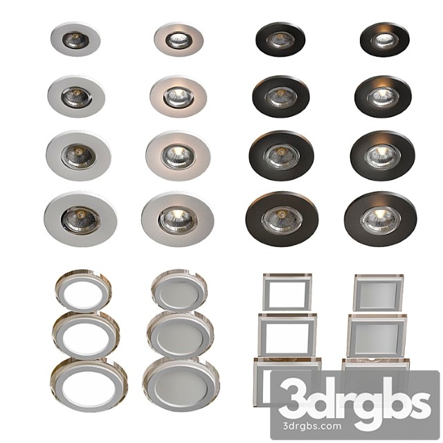 Recessed luminaires delta light 4 kinds 3dsmax Download - thumbnail 1