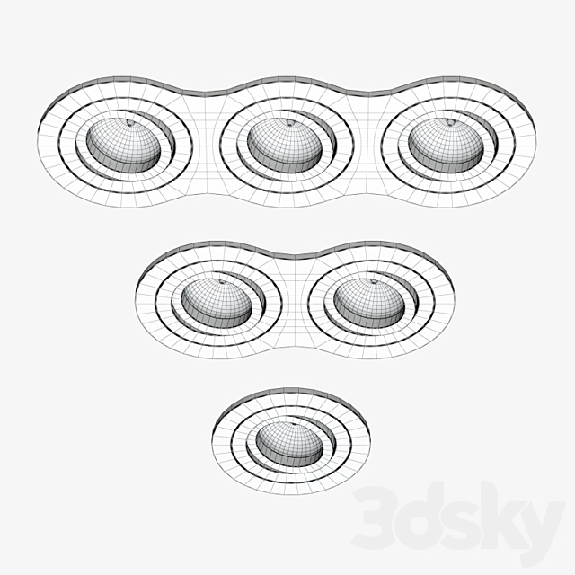 Set of built-in luminaires INTERO LS 3ds Max - thumbnail 2