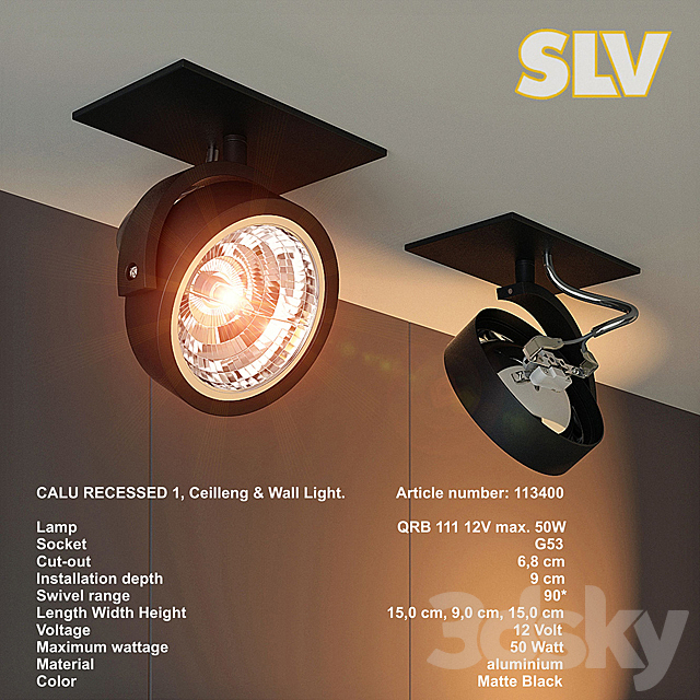 SLV CALU RECESSED 1 3DSMax File - thumbnail 1