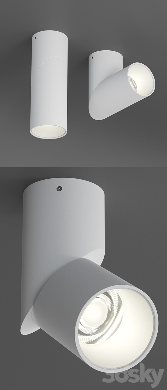 Surface-mounted luminaire Ledron CSU0809 3DS Max Model - thumbnail 2