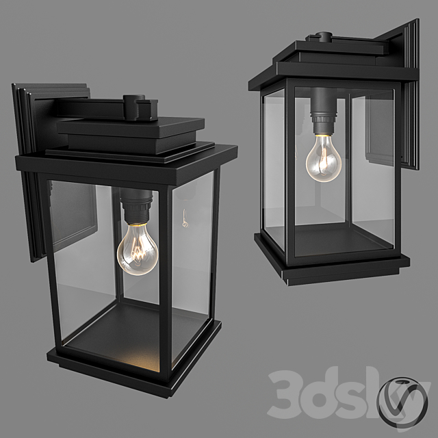 Artcraft Lighting Freemont Black Outdoor Wall Sconce 3DSMax File - thumbnail 1