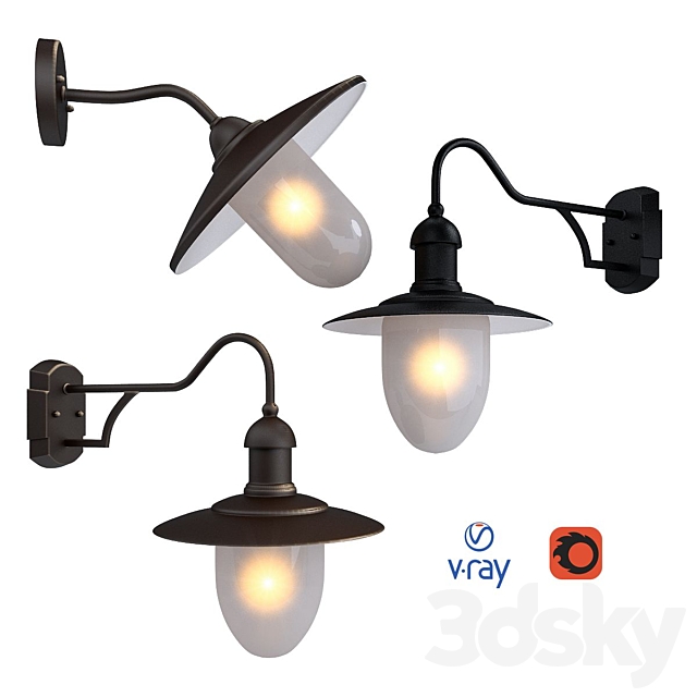 ARUBA. outdoor lighting. wall lamps from the company LUCIDE. Belgium. 3DSMax File - thumbnail 1