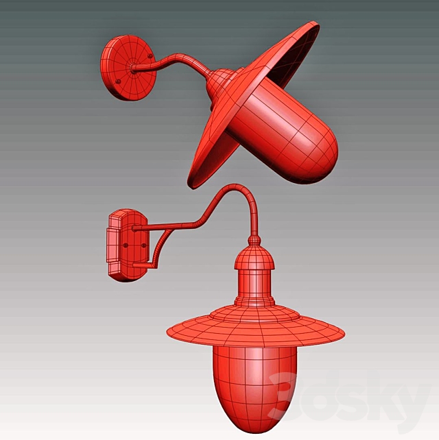 ARUBA. outdoor lighting. wall lamps from the company LUCIDE. Belgium. 3DSMax File - thumbnail 3