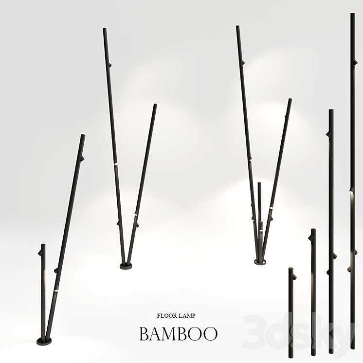 BAMBOO floor lamp By Vibia 3DS Max Model - thumbnail 2