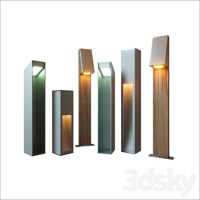 BOLLARD LIGHT Collection II 3DS Max Model - thumbnail 3