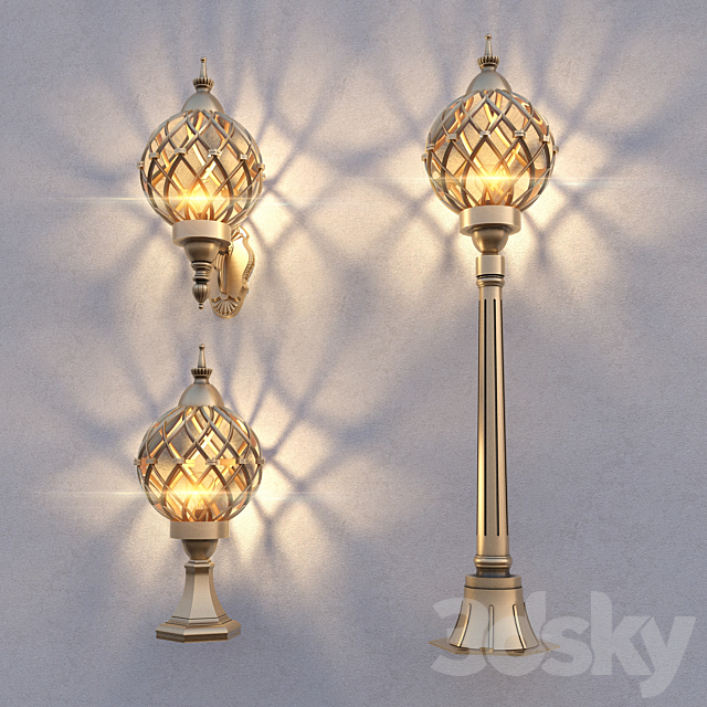 Classic street lamp Sirius Set 3ds Max - thumbnail 2