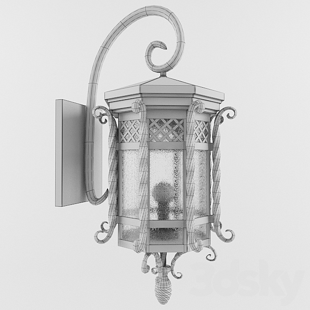 Classic street lighting 3DS Max Model - thumbnail 2