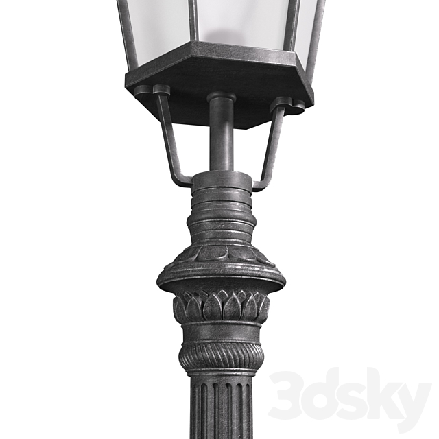 Classic street Outdoor landscape light Lamp Lantern 3DS Max Model - thumbnail 3