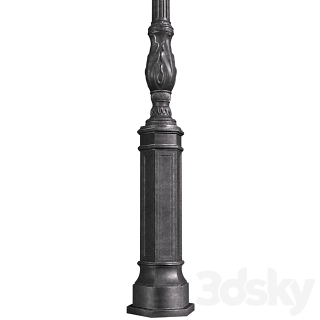 Classic street Outdoor landscape light Lamp Lantern 3DS Max Model - thumbnail 4